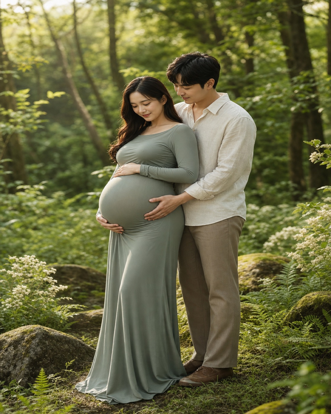 만삭 사진 합성 촬영 이미지